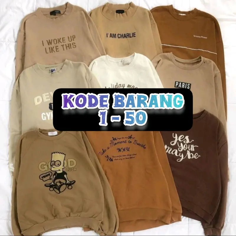 Kaos & Crewneck Vintage Pria dan Wanita kode 1 - 50 Sweatshirt 0