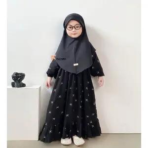 Little Porin - Syakila Gamis Set Hijab Anak 1 - 12 Tahun Katun Rayon
