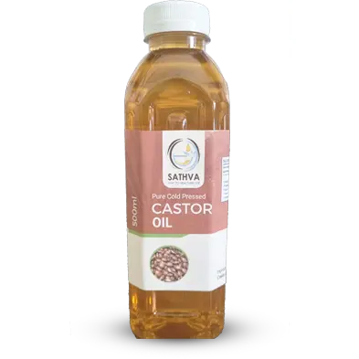 Sathva Cold Pressed Castor Oil- 500ml Natural