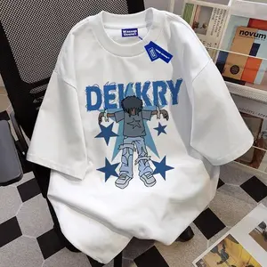 Hip hop Amerika Boy baju atasan wanita terbaru kaos pria oversize couple t shirt vintage