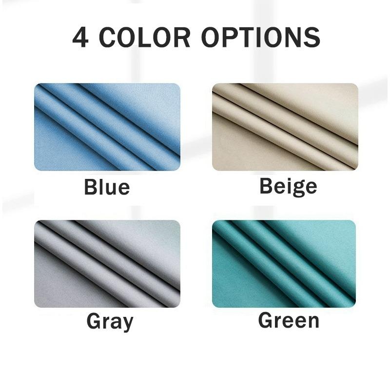 Product Introduction of Home Curtains - Solid Color, 100% Blackout Magic Tape, Free Punching Option 2