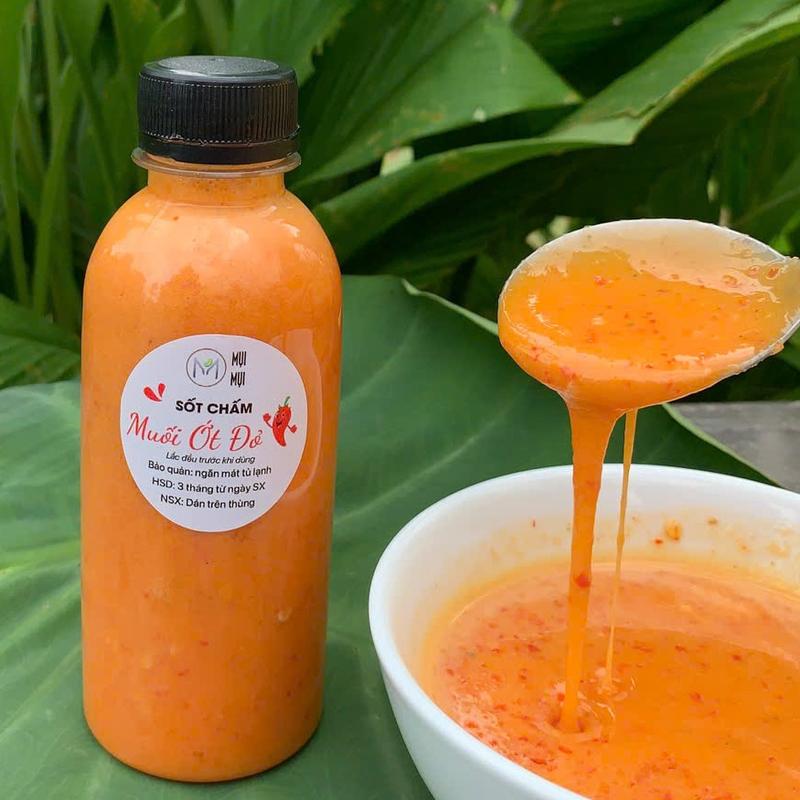 Sốt Chấm Muối Ớt Xanh & Đỏ 350g chai - Chấm đồ nướng thịt luộc các món lẩu chiên xào - MỤI MỤI