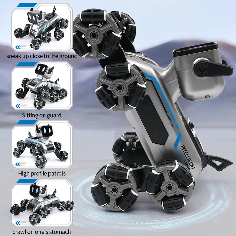 【Robot Dog】+Mainan Robot Mobil Listrik Mainan Remote Control Ganda Anjing Robot Pintar Anjing Mainan Anjing Mekanis Aksi Delapan Roda Toys 1