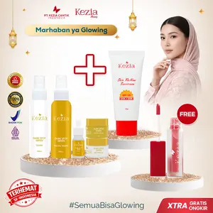 KEZIA Bundling Free LipCream Random - PAKET KEZIA BEAUTY NEW DARKSPOT & sunscreen SPF 50++ sunscreen Perawatan Kulit Kusam / Mencerahkan Mengencangkan Kerutan