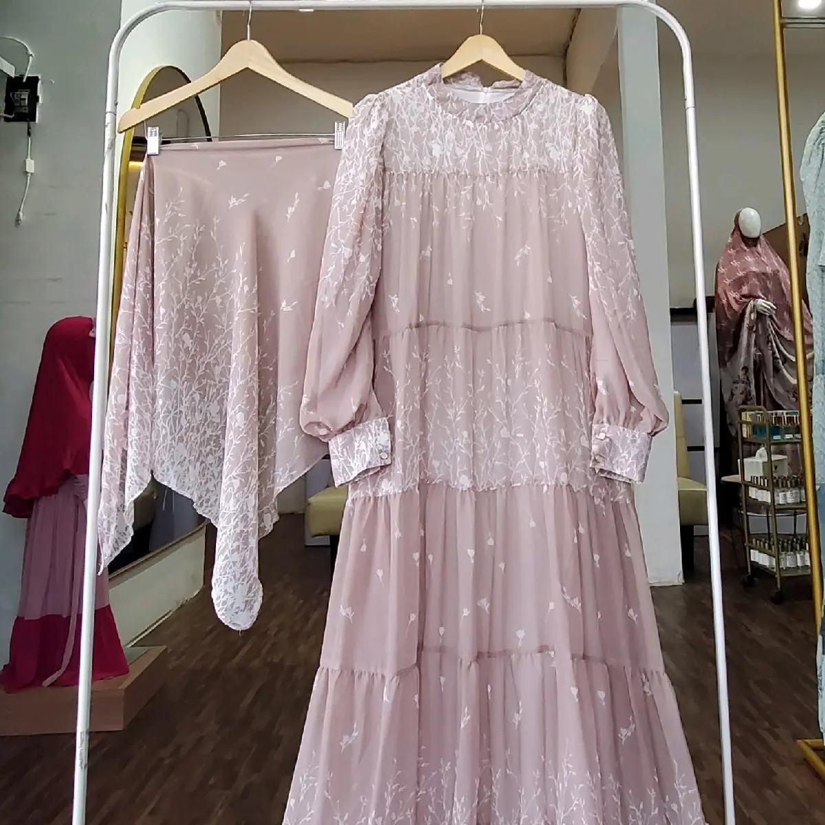 Gamis syari elegant simple premium lebaran daily