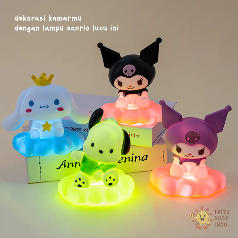 TAIYO Boneka Lampu Sanrio Awan LED Dekorasi Kamar Tidur Figure Karakter 4