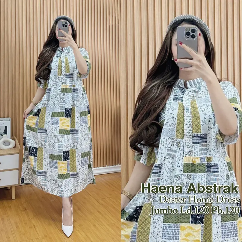 Daster Home Dress Bahan Rayon Premium Model Susun Busui Friendly Motif Terbaru Kekinian MAJA.STR 4