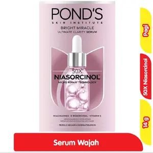 Pond's Bright Miracle Serum Wajah Pagi Niacinamide 50X 14 g - Pencerah Wajah - Dark, Kusam, Hyaluronic, Vitamin, Essence, Acid, Aging, Hitam
