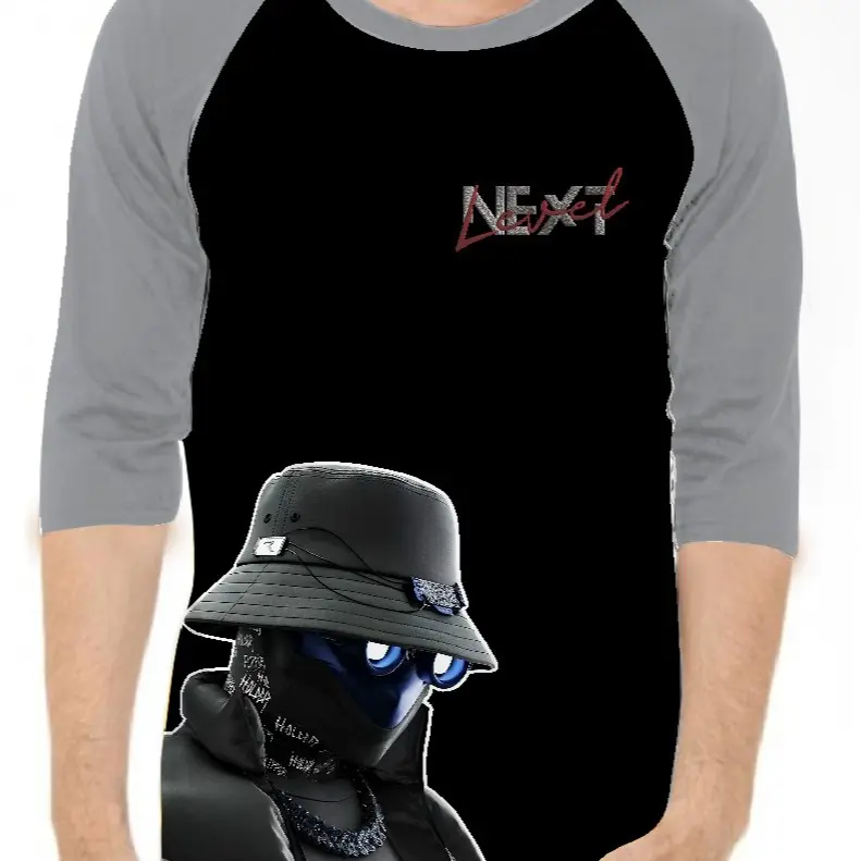 KAOS RAGLAN PRIA SABLON HACK \ KAOS RAGLAN PRIA LENGAN 3\4, ATASAN PRIA / KAOS MURAH / KAOS DISTRO / KAOS SIMPLE / T-SHIRT PRIA 2