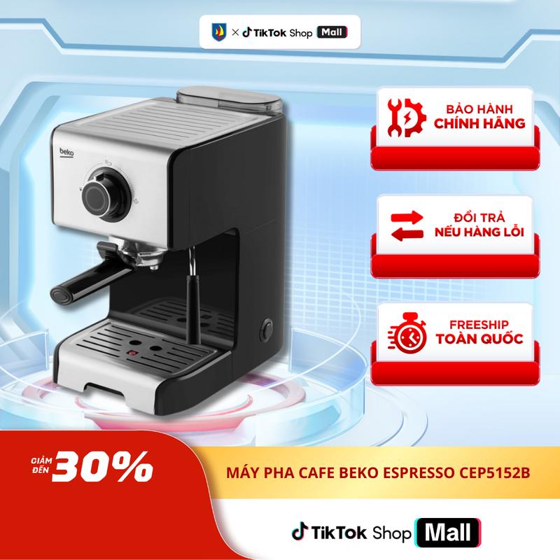 Máy Pha Cafe Beko Espresso CEP5152B - 1100W - Cafe Chuẩn Vị Từ Châu Âu - Hàng Chính Hãng - Bảo Hành 12 Tháng