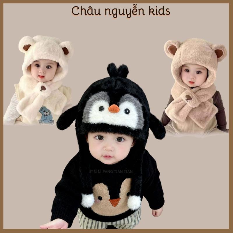  Mũ nón mùa đông mũ len lông mềm mại giữ ấm cho bé hàng QCCC Chaunguyenkids 