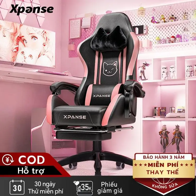 Ghế game gaming Xpanse X33-Chống bám bẩn và trầy xước,Được thiết kế riêng cho nữ giới | ghế công thái học | ghế làm việc