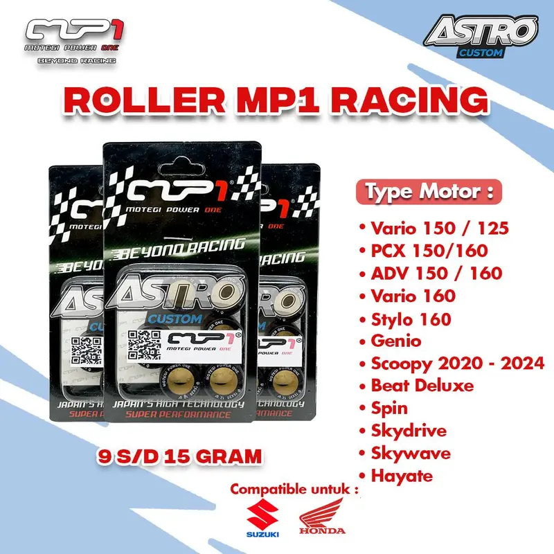 Roller Mp1 Racing 14 Gram Vario 125 Vario 150 Spin Skywave Scoopy Beat Motor Motorcycle 5