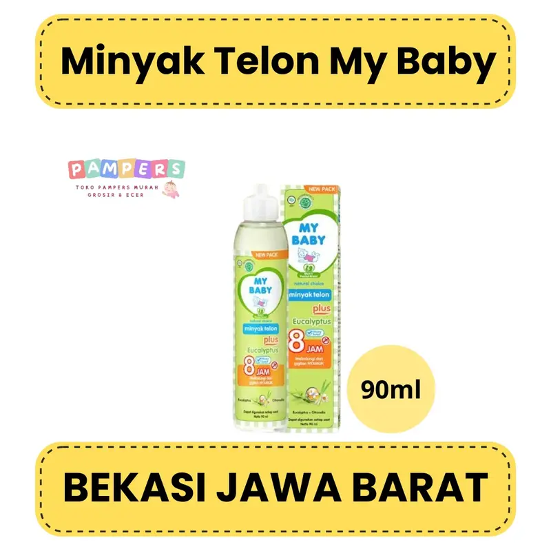 PAKET MINYAK TELON ANTI NYAMUK MURAH MY BABY PLUS menghangatkan kulit perut bayi Eucalyptus 60ml / 90ml / 150ml 1