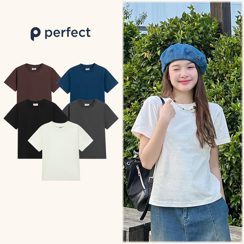 Áo thun baby tee trơn premium Perfect vải cotton 2C 250gsm cao cấp, ôm dáng chuẩn size dày dặn