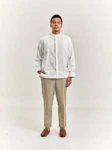 MINEWEAR - AZHAR RAYA MEN SHIRT - KEMEJA KOKO PRIA DEWASA BROKEN WHITE
