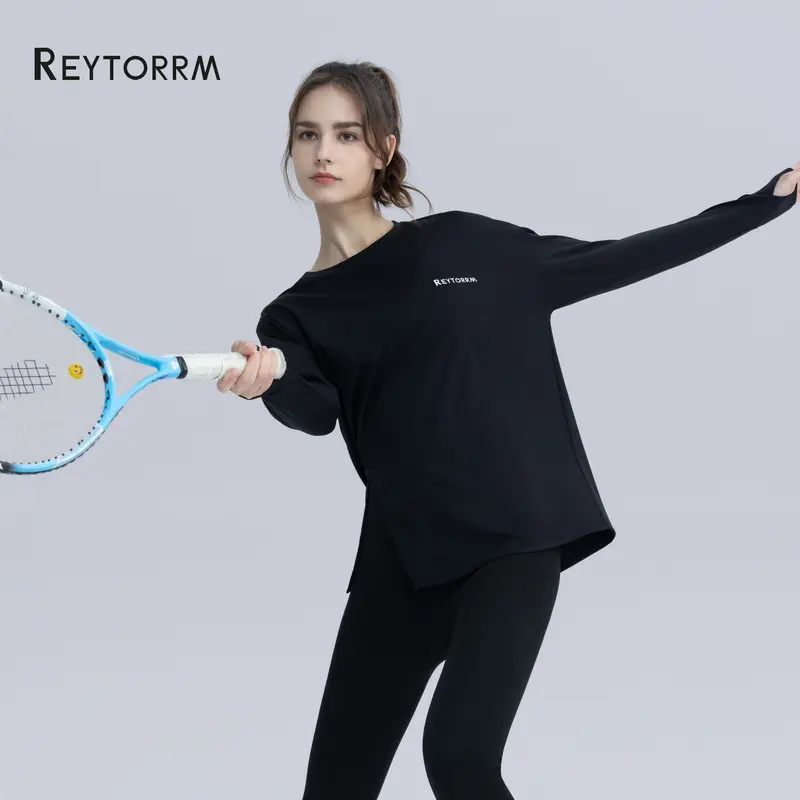 Reytorrm Baju Atau Atasan Olahraga Wanita Lengan Panjang Kaos Long Sleeve T-Shirt Yoga oversize Sport. (CX009) 5