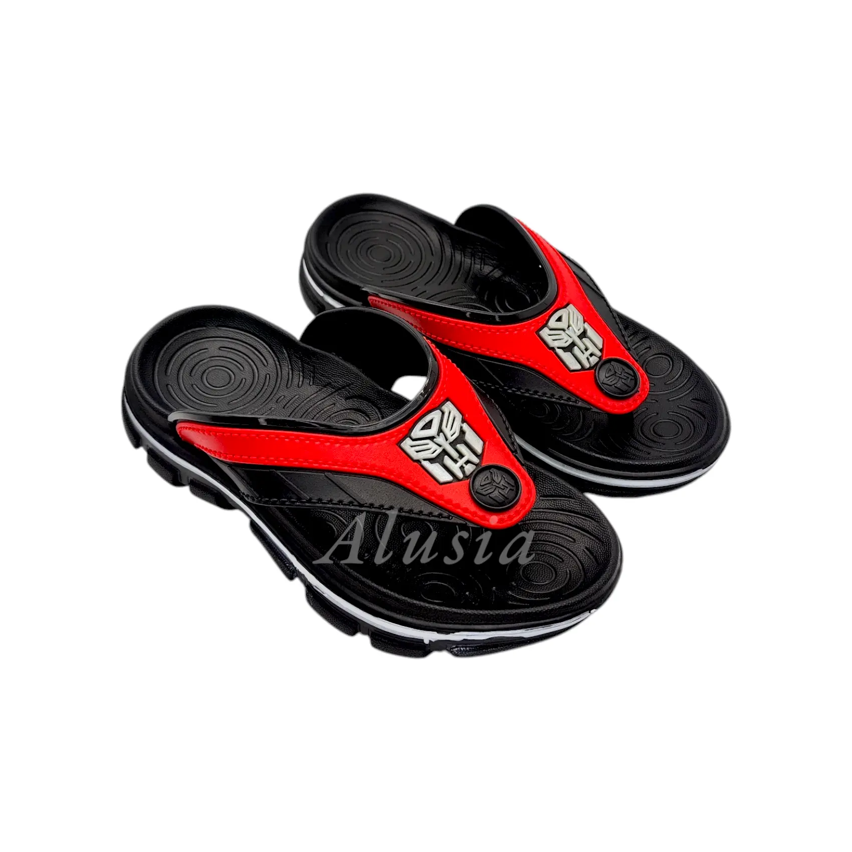 Sandal Jepit Anak Laki Laki Model Terbaru Kekinian Motif Kartun Robot Transformers Fashion Kaki Sendal
