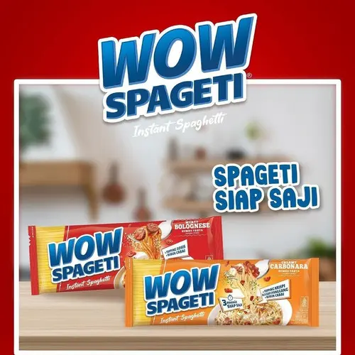 Wow Spageti Instan Spaghetti 88gr Creamy Carbonara Meaty Bolognese Pasta Mie Instan Halal 2