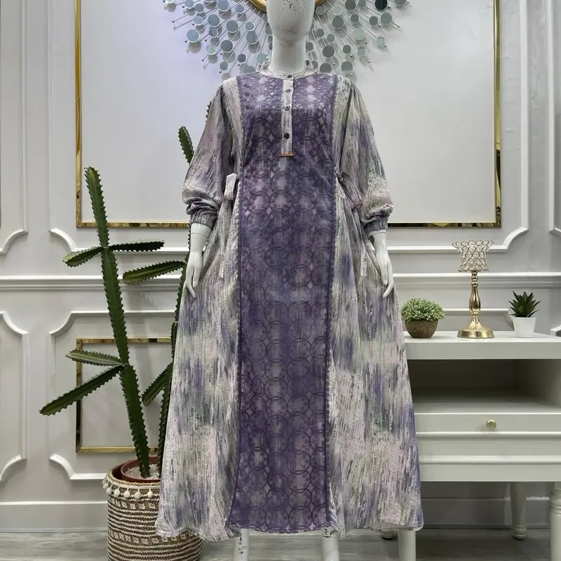 Salvina gamis crespo renda depan 0