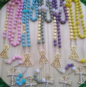 Aksesoris Rohani Katolik Kalung Rosario Custom Design Nama Sendiri