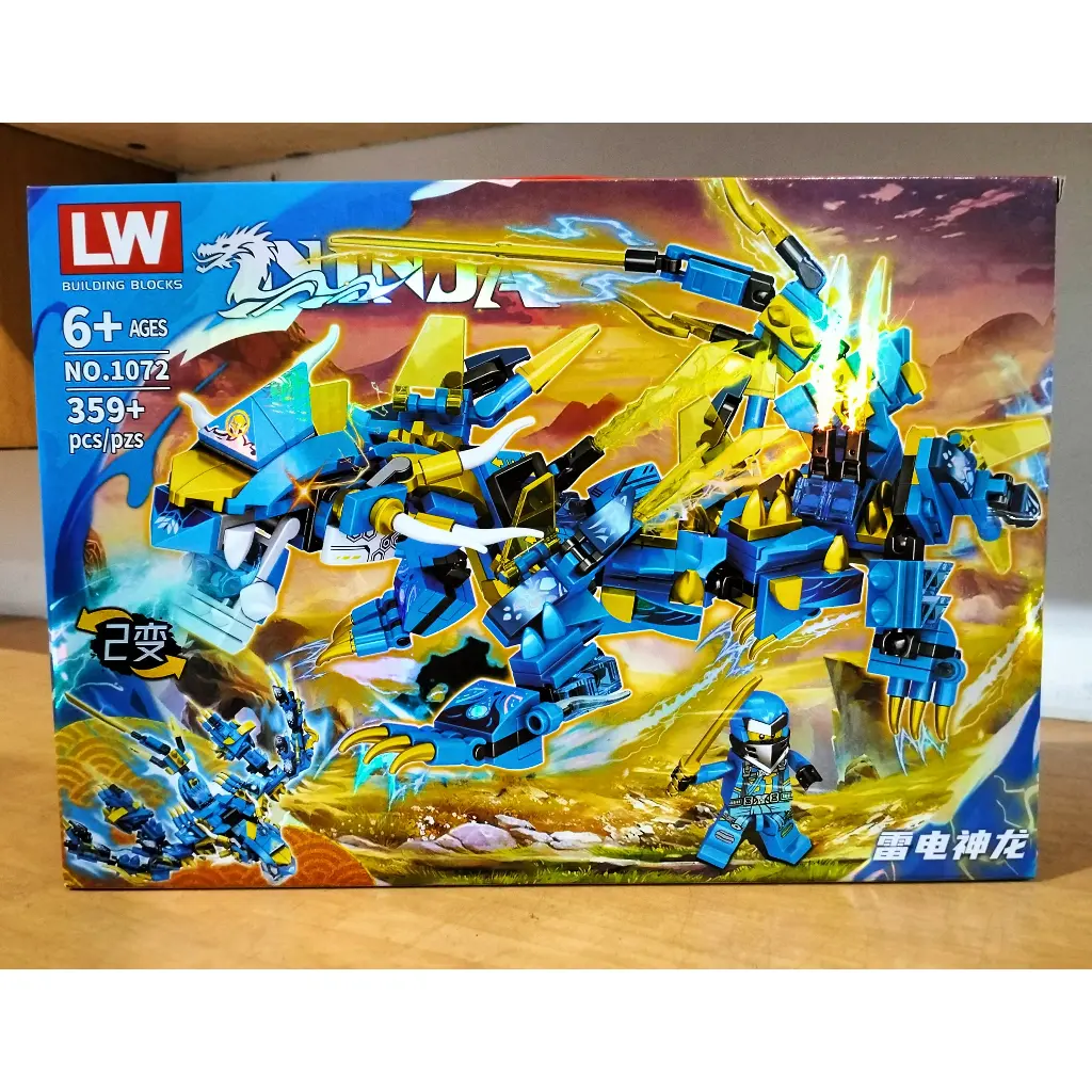 MAINAN BONGKAR PASANG NINJA SPINJITZU W/THUNDER DRAGON 1 MAKE 2 LW1072
