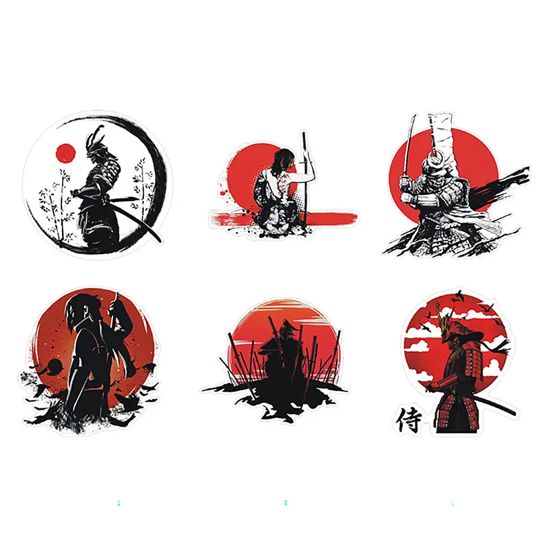 13cm for Samurai Warrior Car Assessoires Sticker Scratch-Proof Sunscreen Decor Camper Windows Graffiti Decal