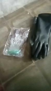 Product Review of sarung tangan kerja 1pasang/2pcs pro master jari kain nylon jari lapis karet palm fit anti slip from j** 0