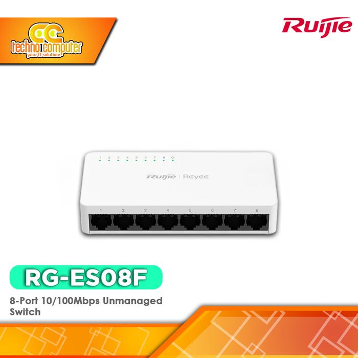 Gambar SWITCH HUB RUIJIE/REYEE RG-ES08F 8-Port 10/100Mbps Unmanaged Plastic Switch dari Techno Computer Bali Kota Denpasar Tokopedia