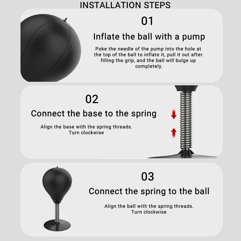 Product Introduction of JUSAI, 1 set Table Boxing Speed Ball Suction Cup Boxing Reaction Ball Children's Decompression Tool Office Desktop Punching Ball 8