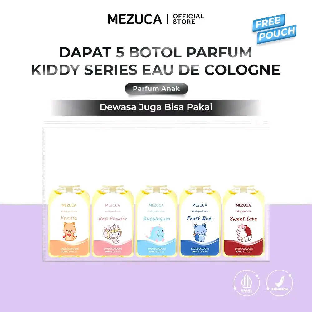 Beli 1 Dapat 5 Botol Parfum Anak Kiddy Series Mezuca 30mL Eau De Cologne BPOM Tahan  Lama Bisa Untuk Dewasa Parfum Unisex Parfume Fresh Perfume Wangi Anak-Anak Bayi