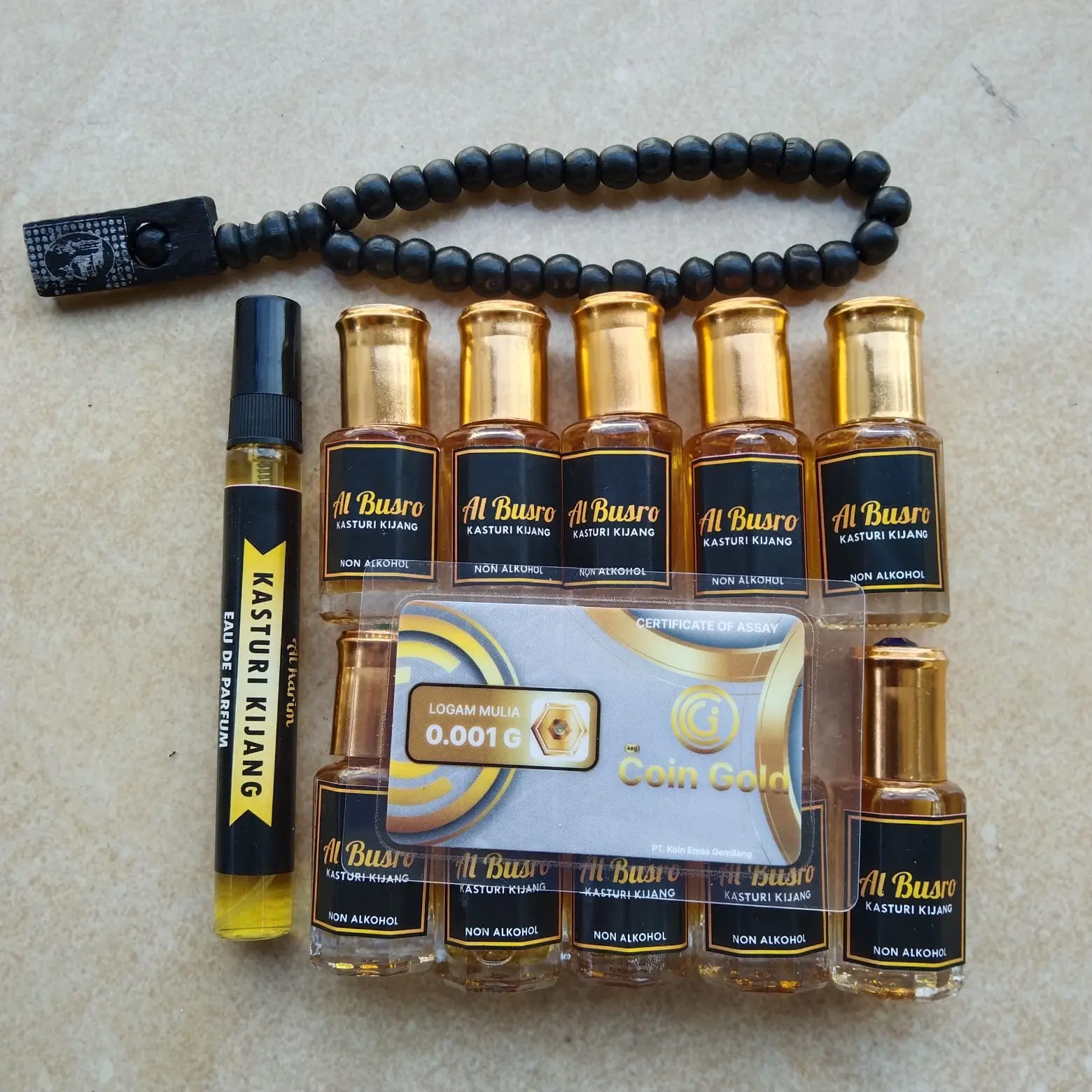 Parfum Islami Kasturi Asli Wangi Tahan Lama untuk Ibadah dan Sholat - Paket 10 Botol