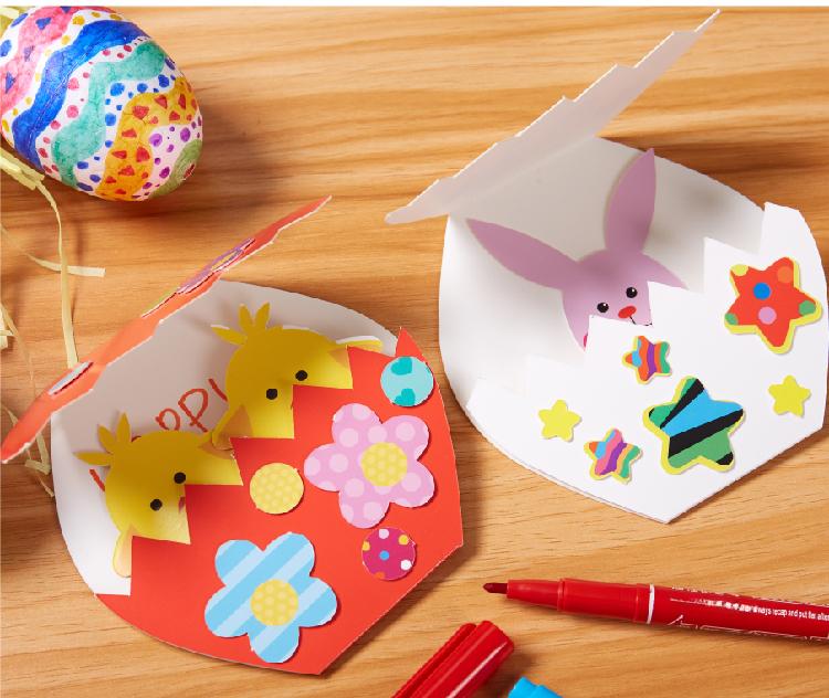Product Introduction of Easter DIY Craft Kit: Meike Paintable Egg & Card Making Materials for Kids' Creative Activities 5
