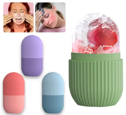 Ice Facial Roller Skin Care Beauty Lifting Contouring Tools Ice Cube Trays Ice Globe Balls Face Massager Skin Care Tool