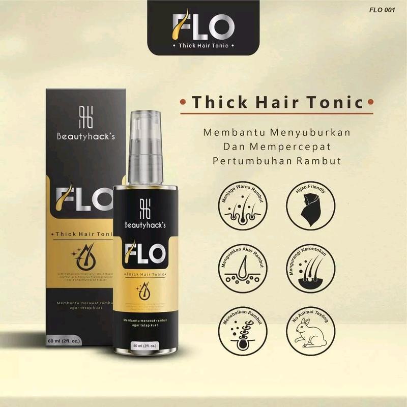 PROMO!! FLO HAIR TONIC 60ml Menumbuhkan Rambut Kebotakan Dan Perawatan Vitamin Rambut Kering Haircare 3