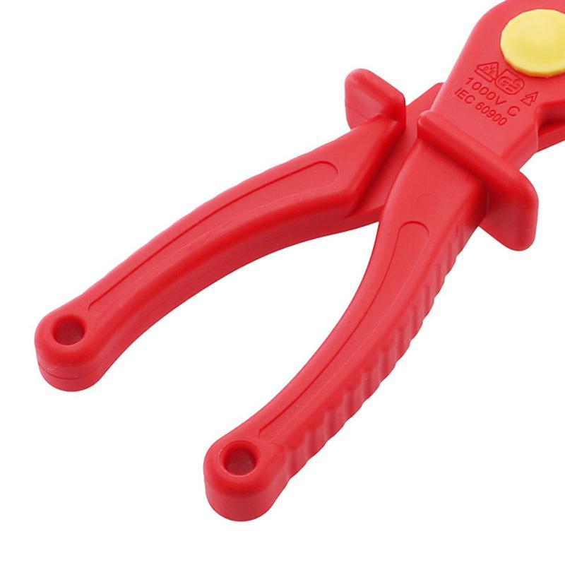 Product Introduction of 7.7 Inch VDE Insulated Plier Multi-Functional Flat Nose Plastic Plier Crimper 1000V High Voltage Electrician Plier 50