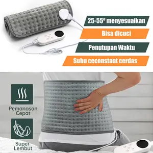 Bantalan Pemanas Listrik 30x60cm dengan Suhu 25-55°C Kontrol Cerdas untuk Nyeri Otot dan Pegal Portabel dan Mudah Digunakan