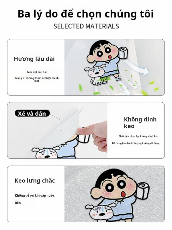 Miếng Dán Khử Mùi Cho Phòng Tắm TẮM & WC | HIỆU QUẢ 30 NGÀY| KHÔNG KHOAN - DÁN TỰ ĐỘNG | THIẾT KẾ ĐỘNG VẬT DỄ THƯƠNG | CHỐNG ẨM/BONG TRÓC 5