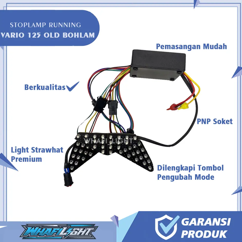 Stoplamp Running Vario 125 Old Bohlam 10 mode - (Otomatis/Manual) PNP