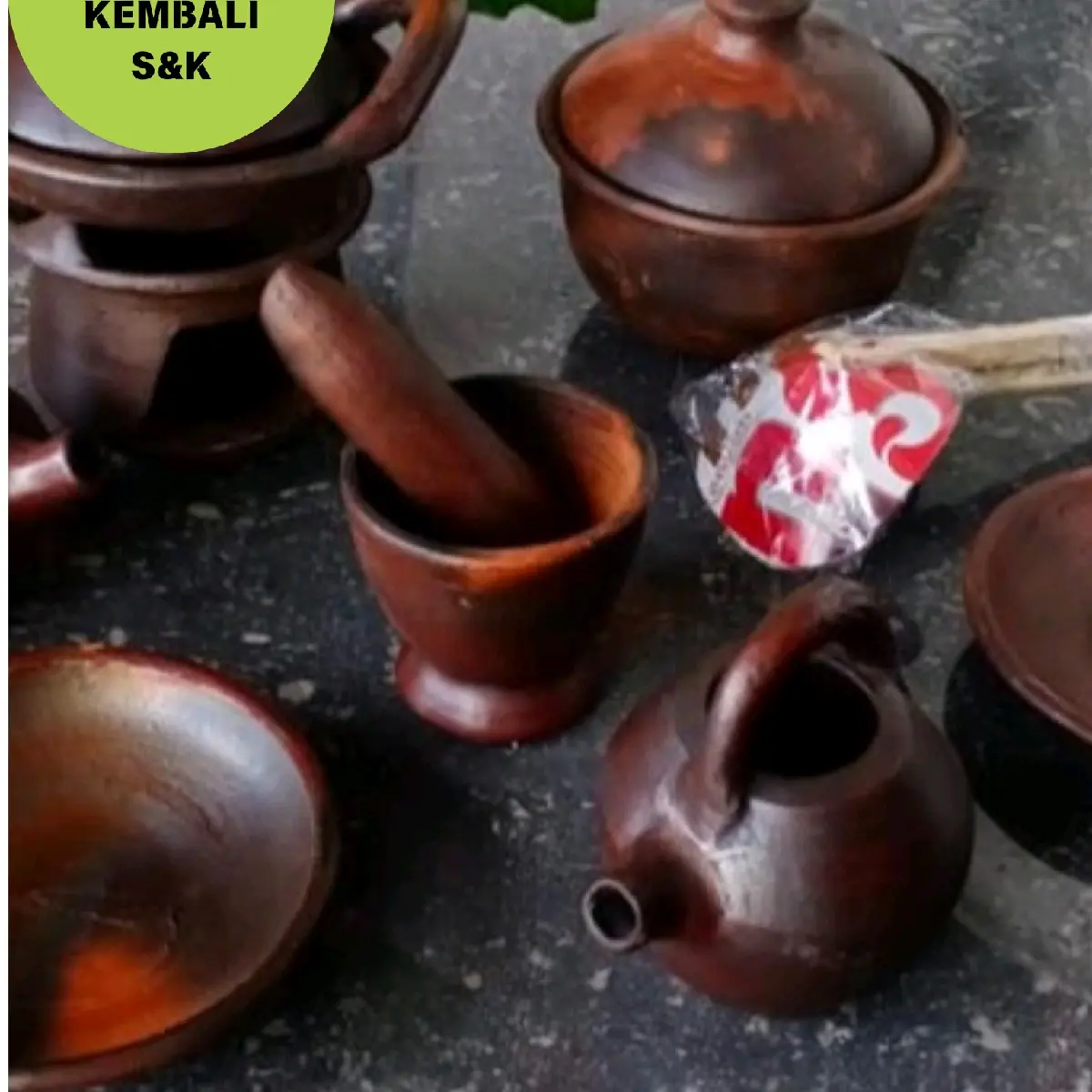 Mainan masak masakan tanah liat ricikan