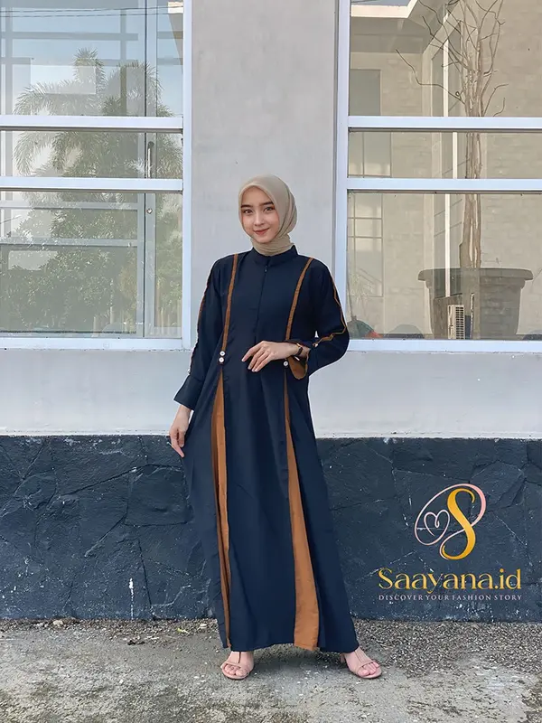 QAMARI gamis abaya muslim terbaru 2025 - matterial wolpeach grade A - size S-M L-XL Wanita Dress Syari 0