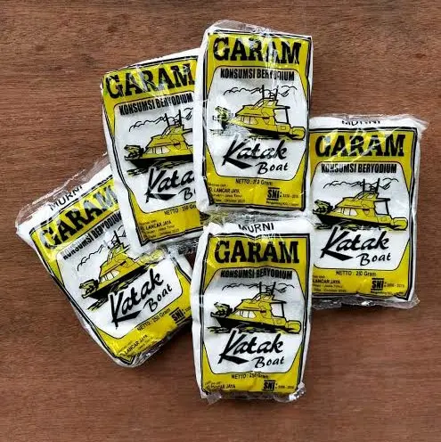 PAKET 1KG HEMAT ISI 5 PCS GARAM DAPUR MURNI BERYODIUM CAP KATAK 200 GRAM GARAM CAP KATAK 1