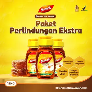 Madudiz Honey Royal Jelly 150gr 3 Botol - Madu Alami Jaga Daya Tahan Tubuh