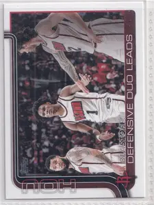 2025-26 Topps #297 Checklist Blastoff! Defensive Duo Leads Houston Rockets