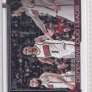 2025-26 Topps #297 Checklist Blastoff! Defensive Duo Leads Houston Rockets