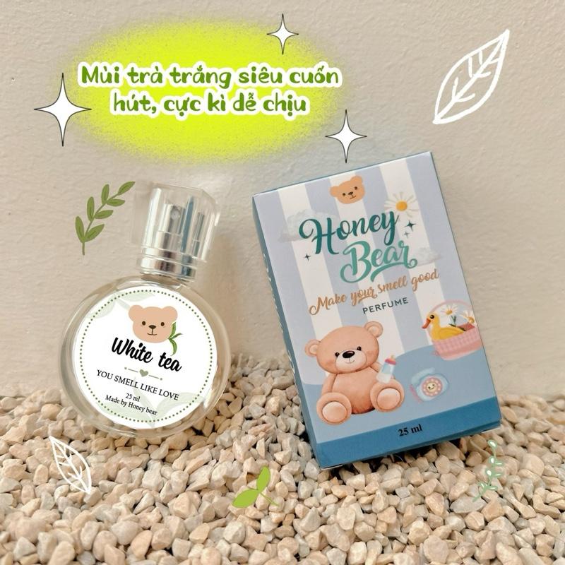 Nước hoa trà trắng Honeybear mùi hương thanh lịch nhẹ nhàng sang trọng lưu hương 6 - 8 tiếng
