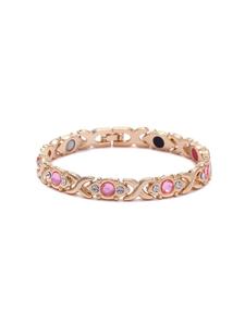 Pulsera Magnética de Energía, Aleación Ecológica con Pedrería, Pulsera Ajustable para Mujer, Accesorio de Joyería Elegante y Cómodo