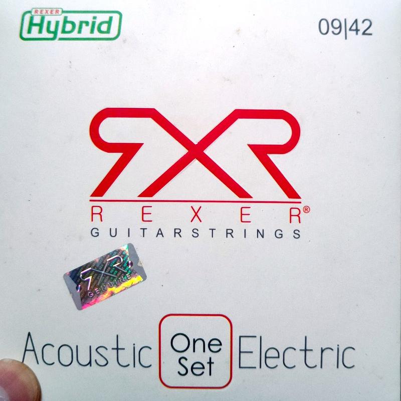 Senar gitar rexer akustik & elektrik 1 set + bonus 1 senar / string guitar rexer 1