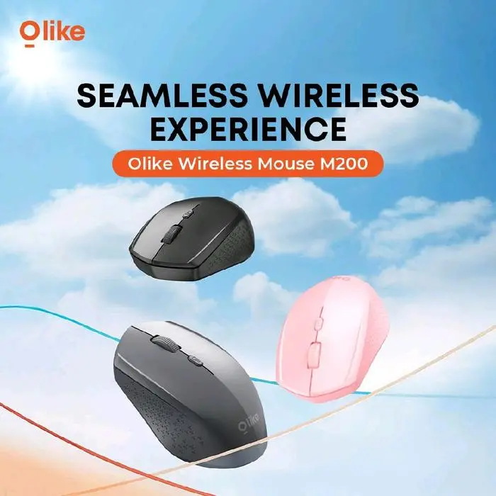 MOUSE OLIKE M200 WIRELESS BLACK NIRKABEL 3 MODE 1600DPI