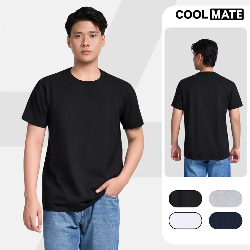Áo thun nam Cotton Compact trơn phiên bản Premium chống nhăn - Coolmate